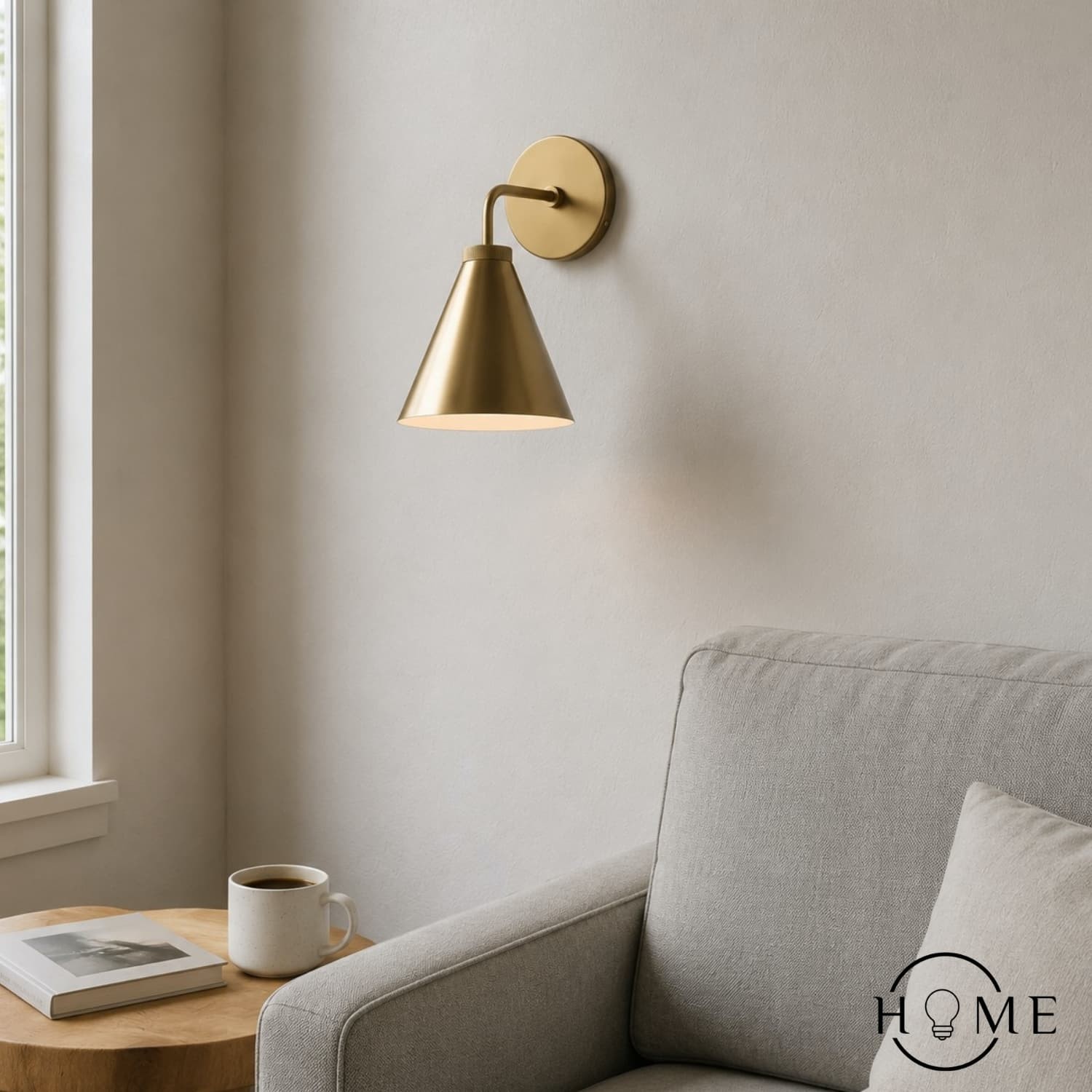 Korvi Iron Taps Toelopende Wandlamp - Wandarmatuur in Zwart of Messing HL1426