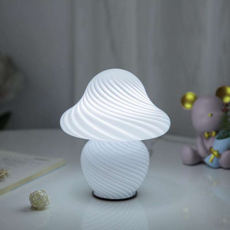 Mushroom LED Nachtlampjes Glazen Tafellamp HL25