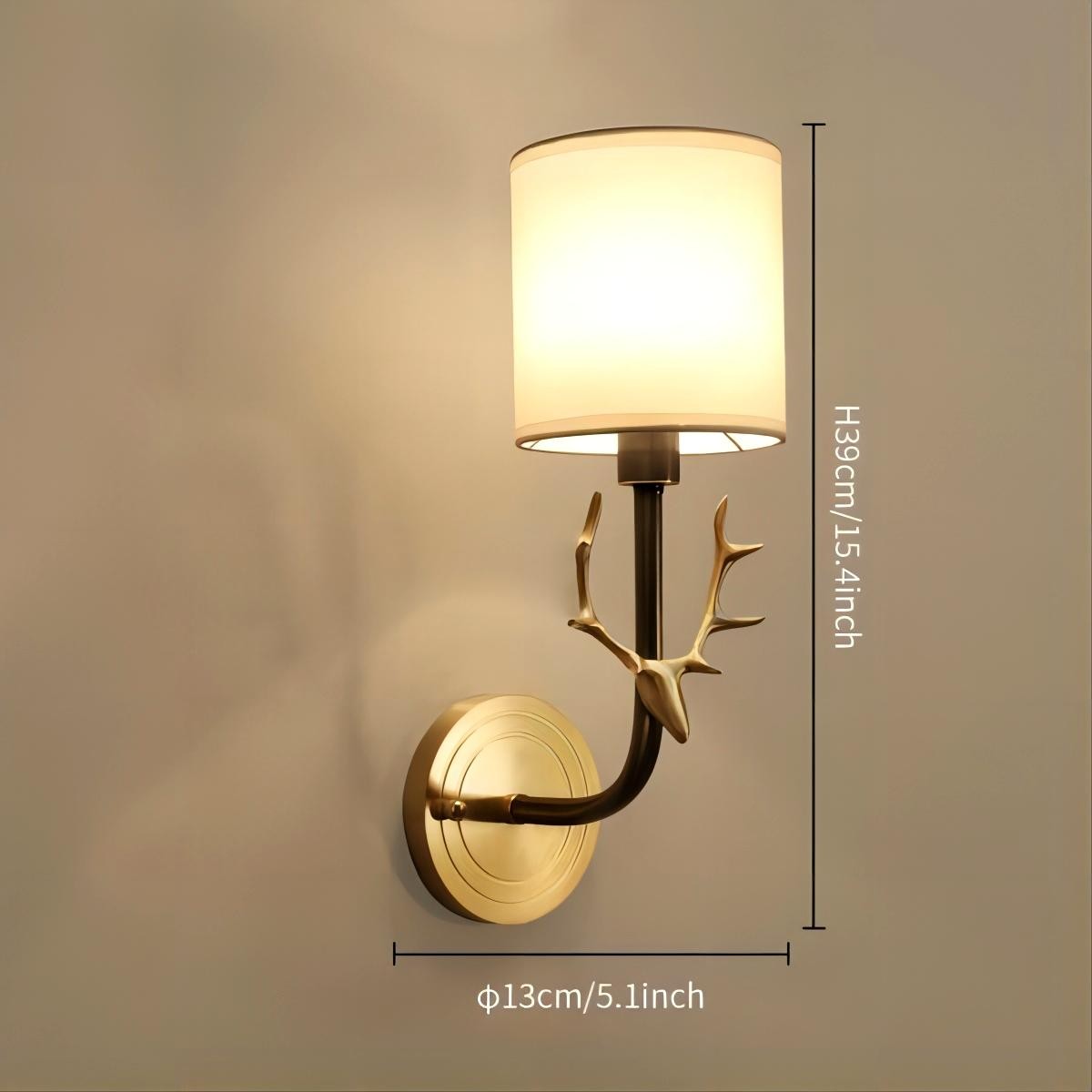 Hertenkop Wandlamp