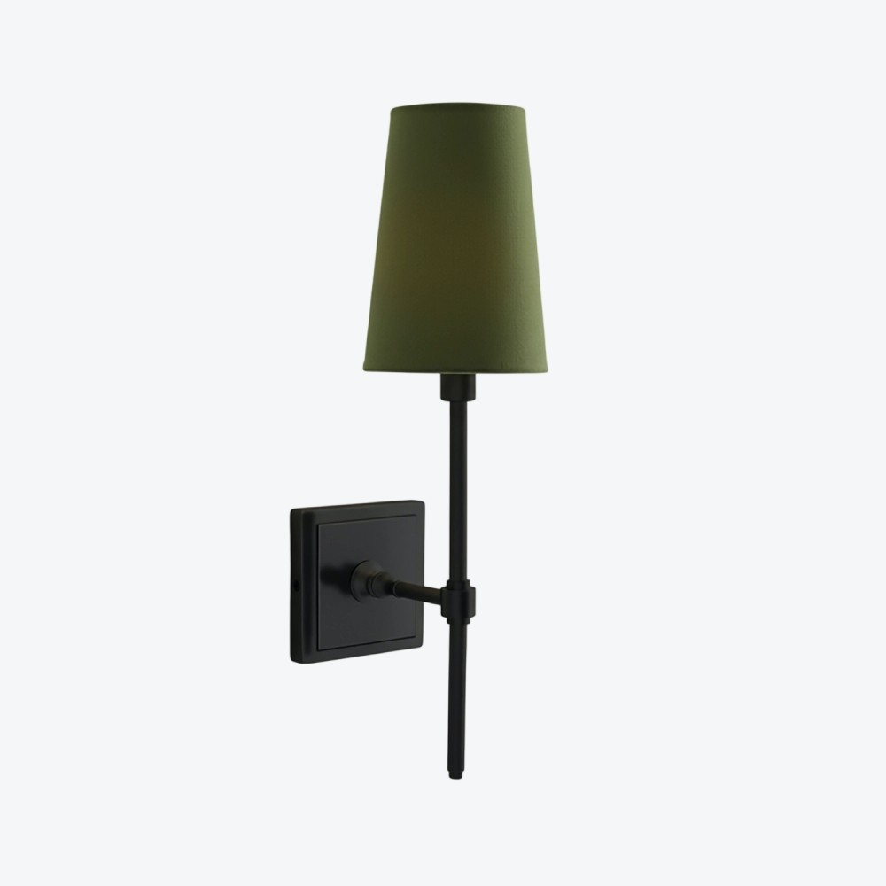 Derlina Witte Linnen Wandlamp – Retro Metalen Verlichtingsarmatuur met Meerdere Hoofden HL1433