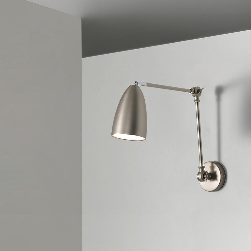 Moderne industriële intrekbare draaibare wandlamp met schommelarm van ijzer HL1108