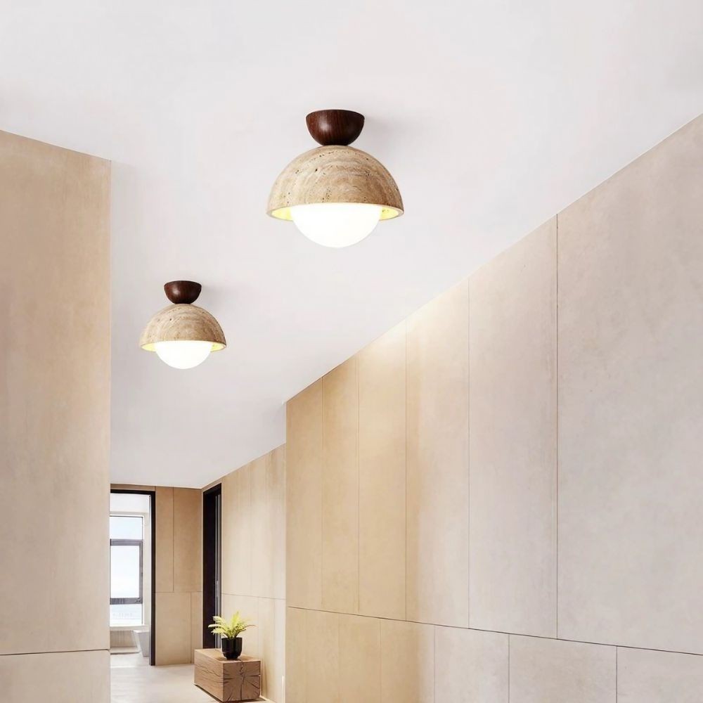Japanse houten omgekeerde plafondlamp HL884