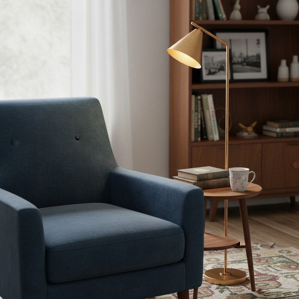 Oricone moderne vloerlamp met verstelbare arm - leeslamp in cape-stijl HL2196