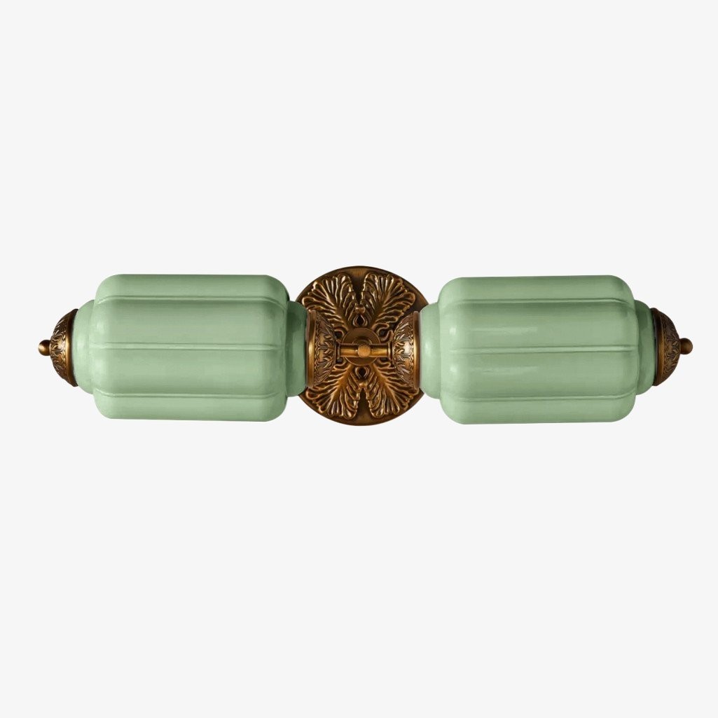 Eloise Messing Wandlamp – Elegante Melkglas Vintage Verlichting HL1652