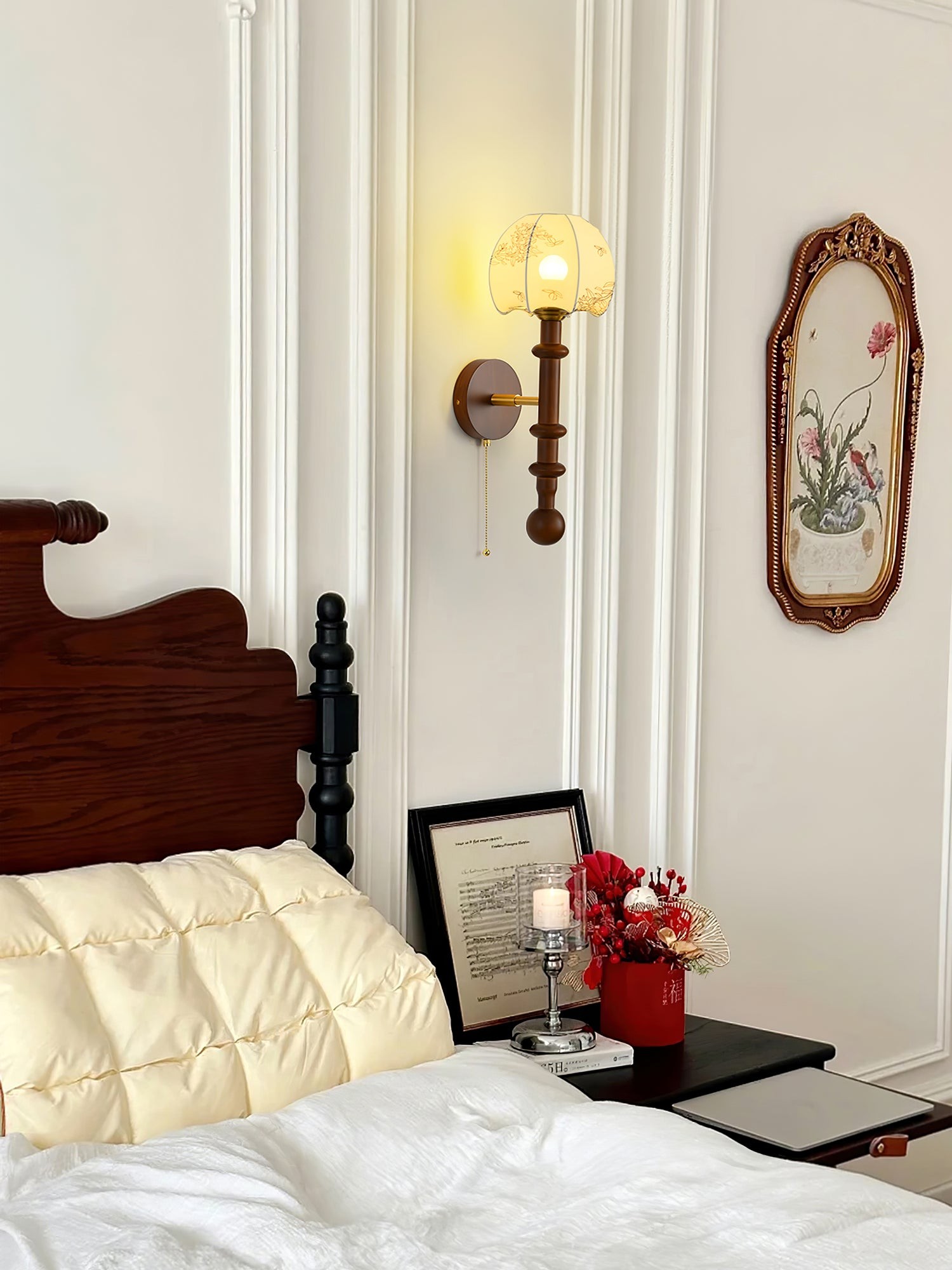 Retro Massief Houten Serie Wandlamp HL769