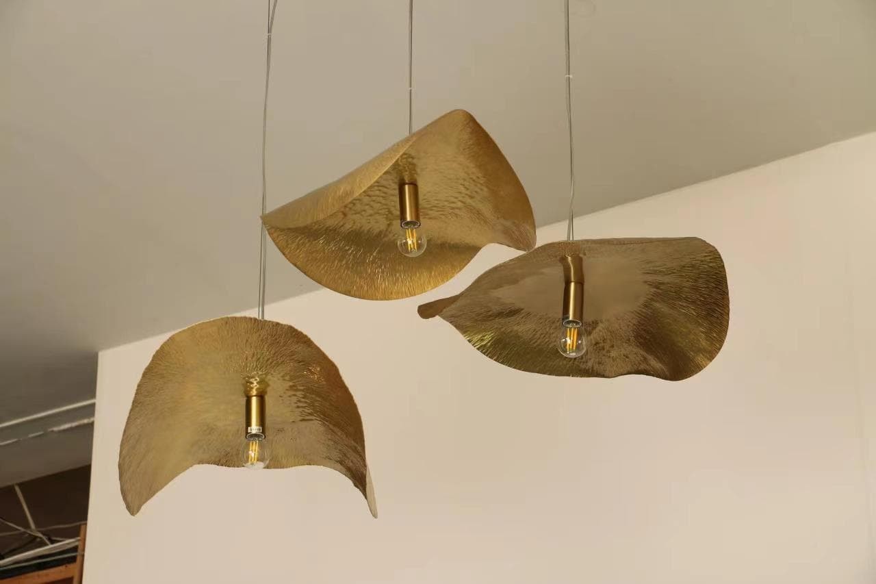 Gehamerde messing hanglamp HL1396