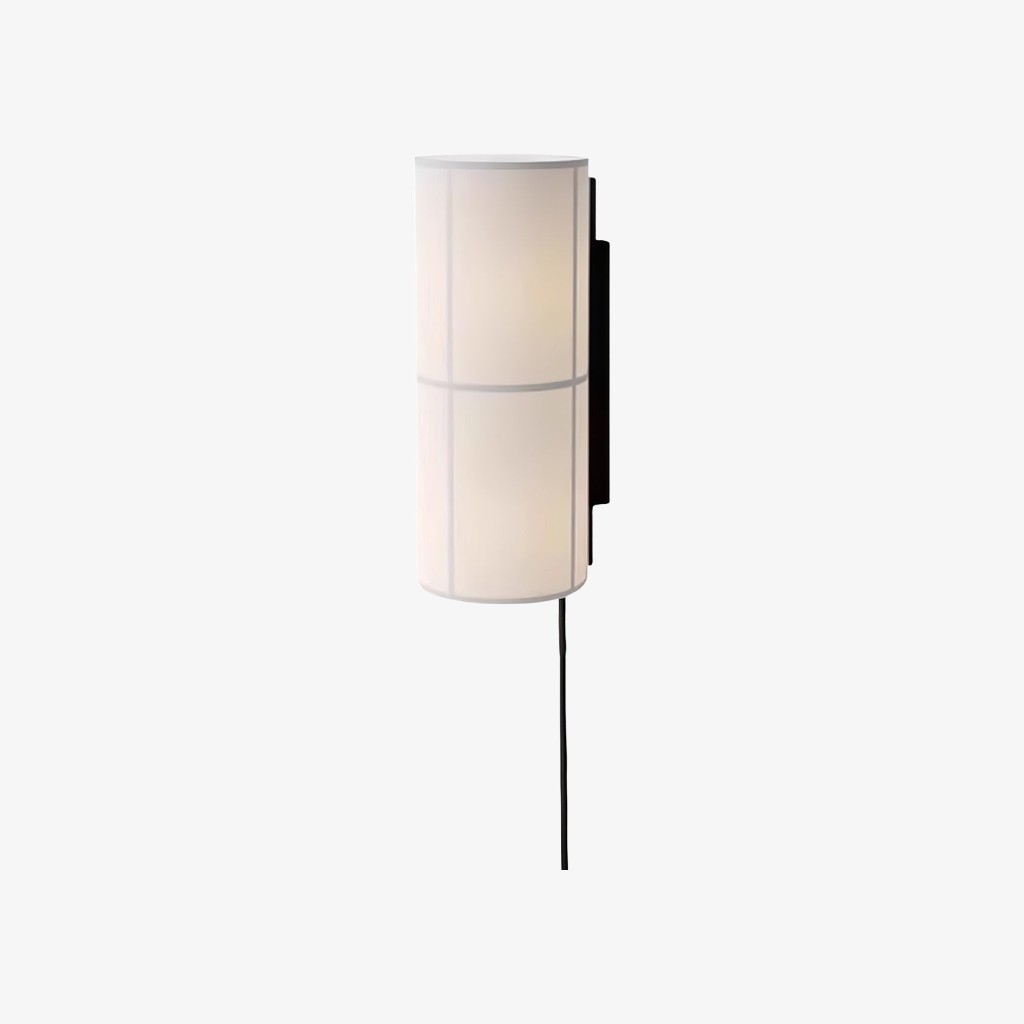 Cylume Cilindervormige Stoffen Wandlamp met Stekker - Minimalistische Wandlamp voor Slaapkamer en Woonkamer HL2335