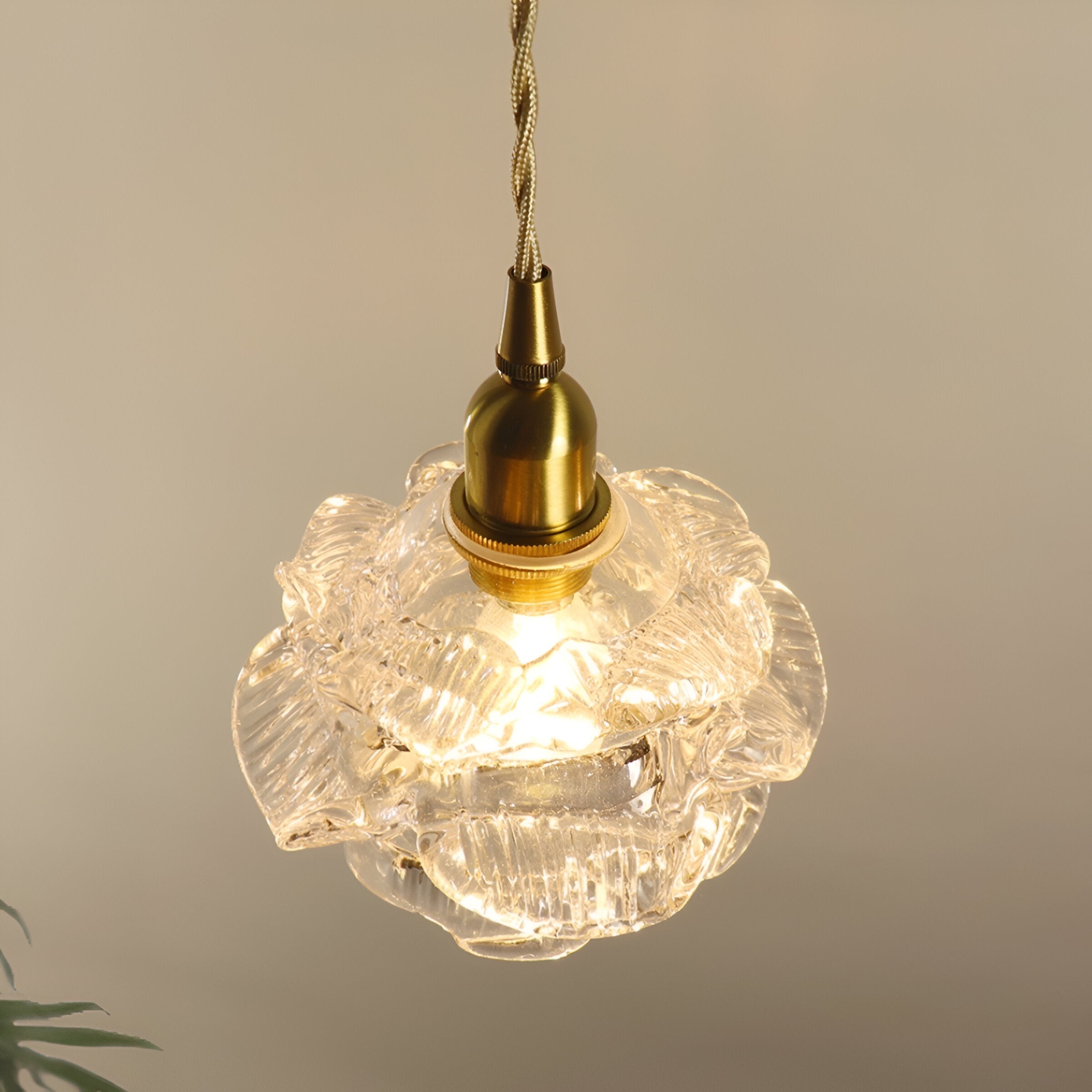 Vintage rozen glazen hanglamp HL1237