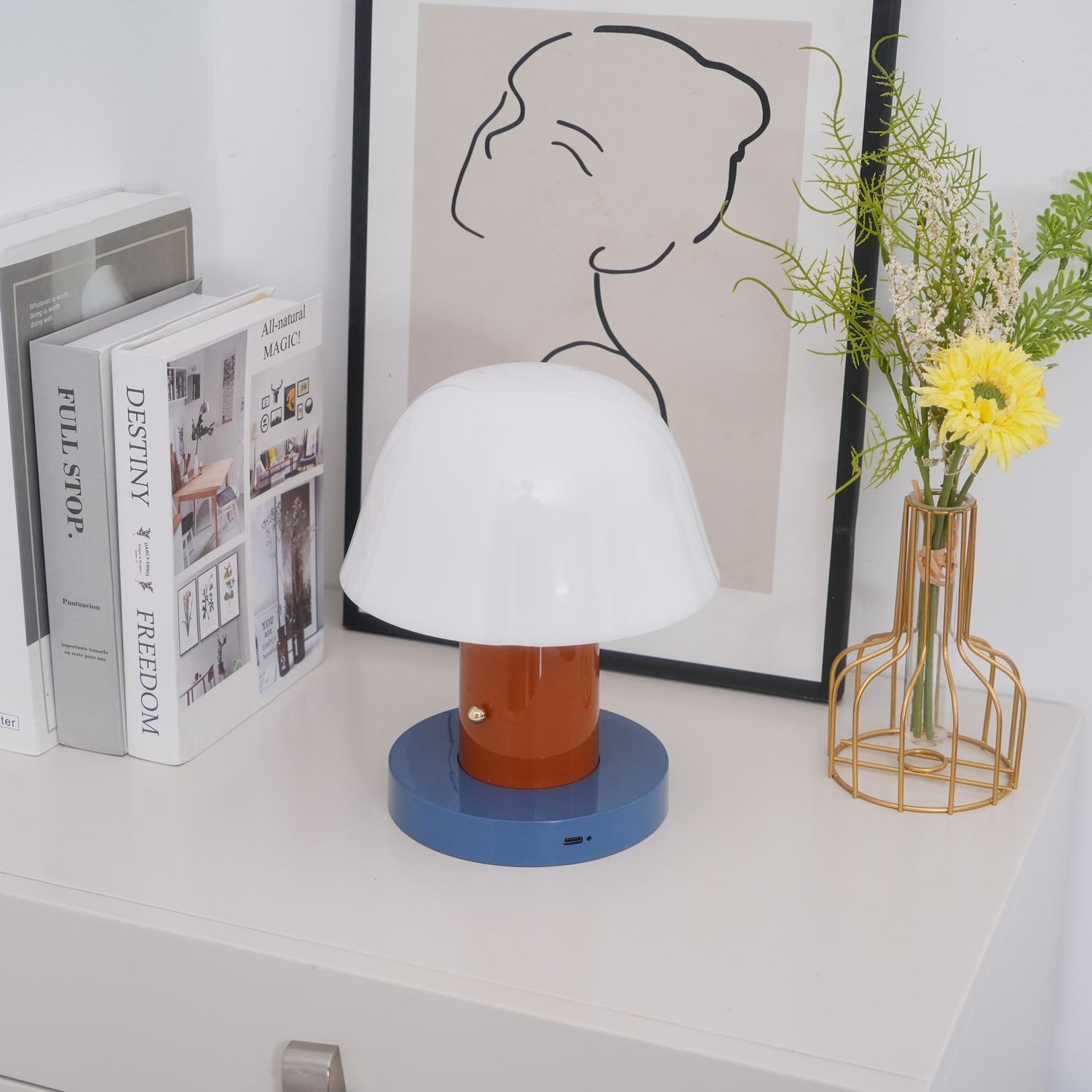 Minimalistische Paddenstoel Snoerloze Tafellamp HL679