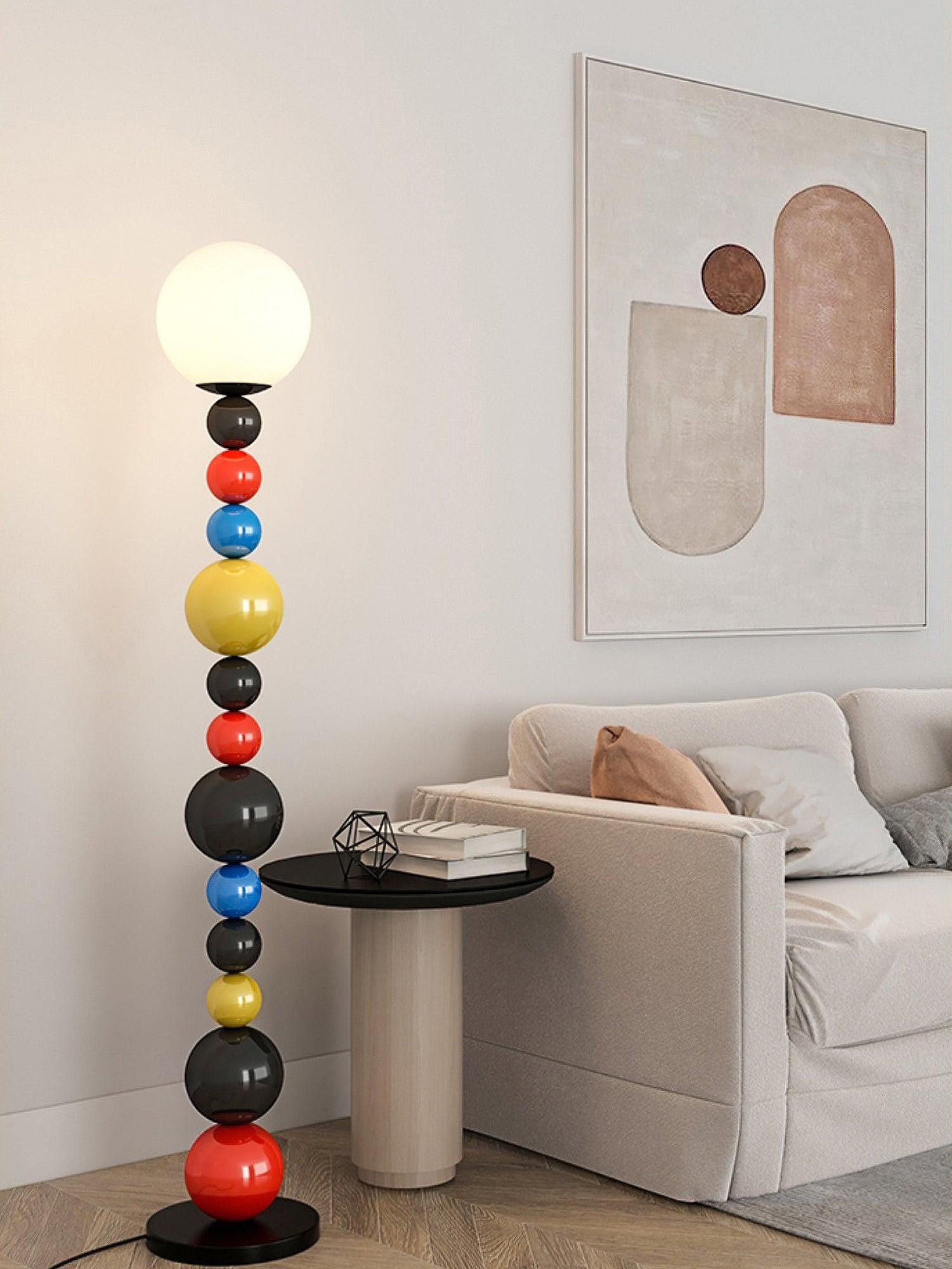 Kleurrijke ronde bol vloerlamp HL485