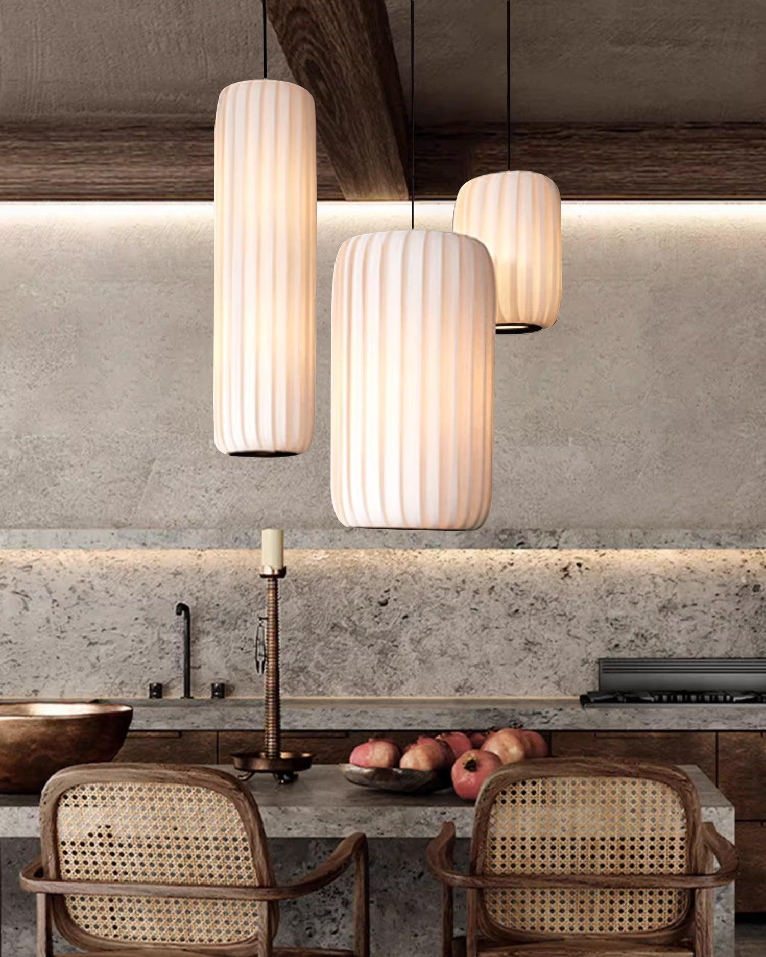 Scandinavische minimalistische stoffen hanglamp HL764