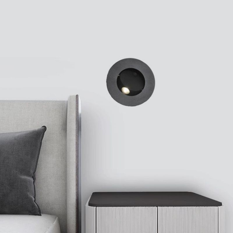 Draaibare inbouw led leeslamp voor naast het bed HL149