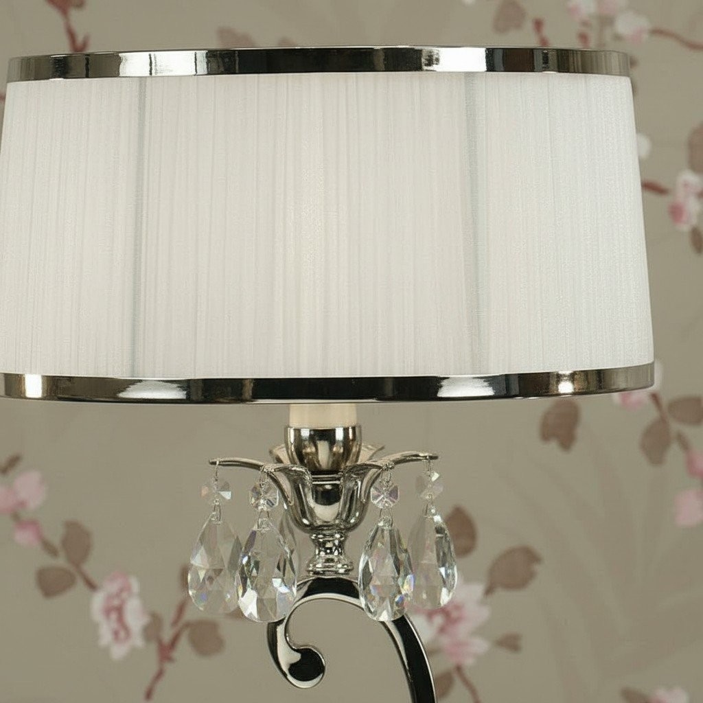 Talonis decoratieve kristallen tafellamp - gebogen metalen stijl voor thuisinterieurs HL2146