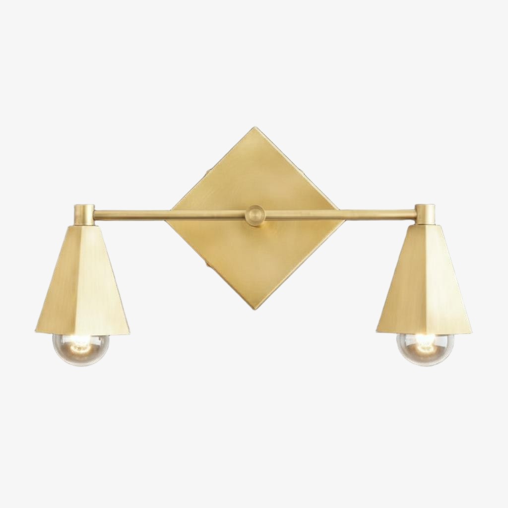Ornato Luxe Geometrische Badkamerlamp - Massief Messing Art Deco Badkamerverlichting HL1710