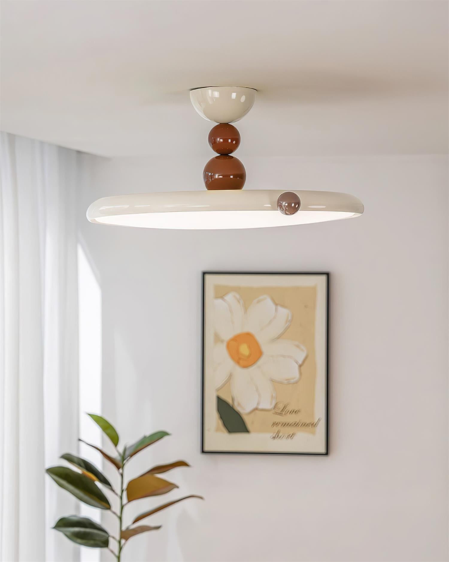 Franse stijl retro ronde vliegende schijf plafondlamp HL704
