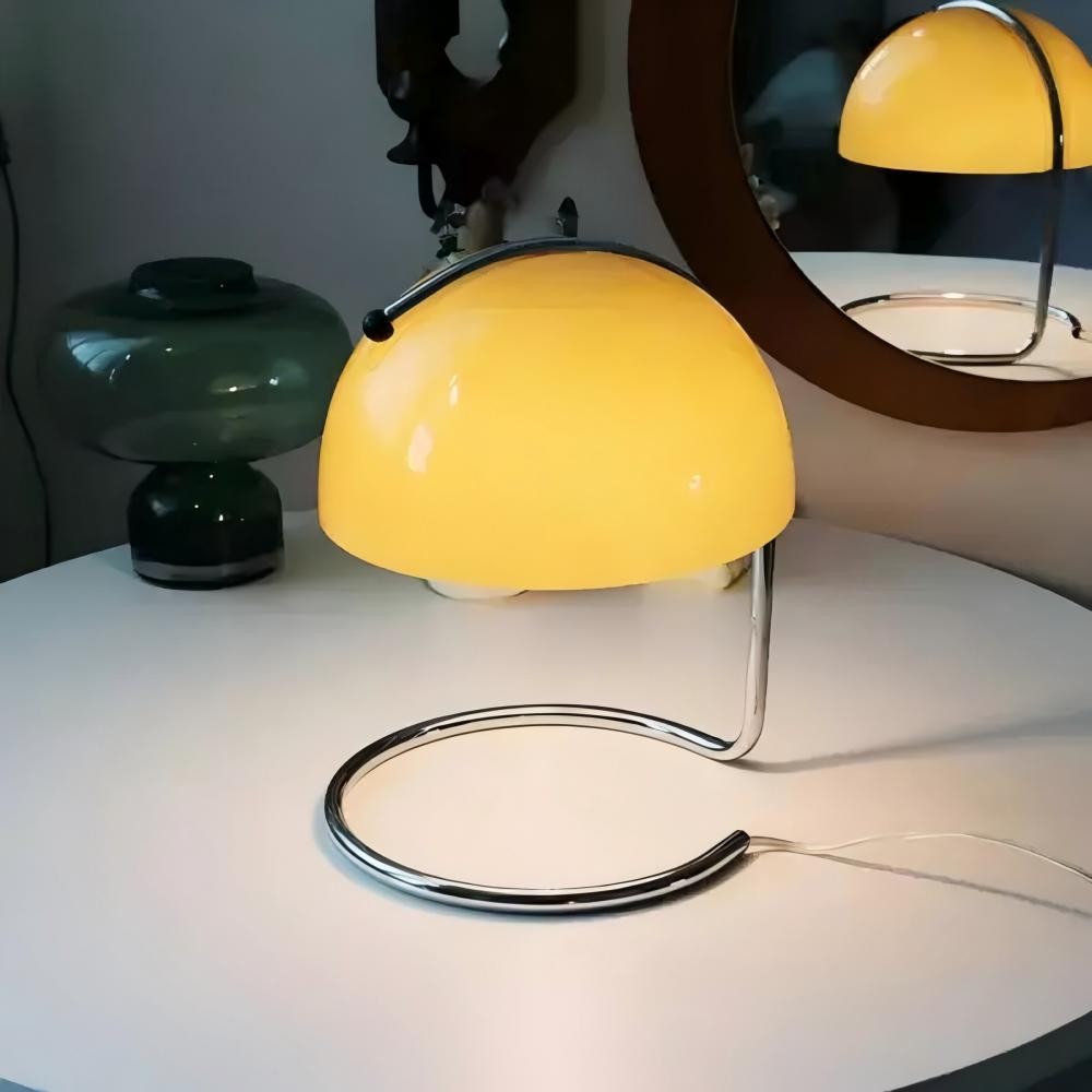 Retro Bauhaus Pudding Glazen Tafellamp HL318