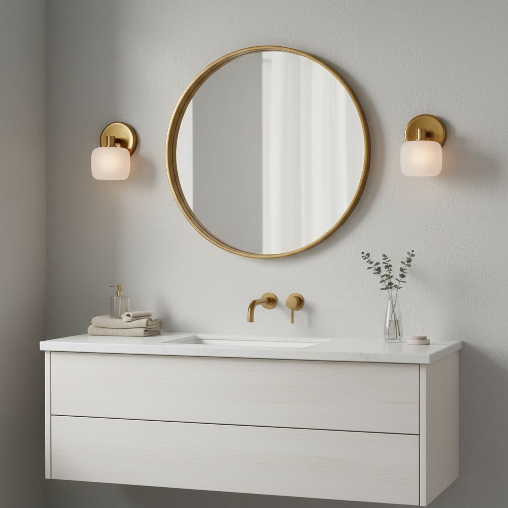 Lirra wandlamp van mat glas - moderne minimalistische metalen afwerking voor badkamer of kaptafel HL1945