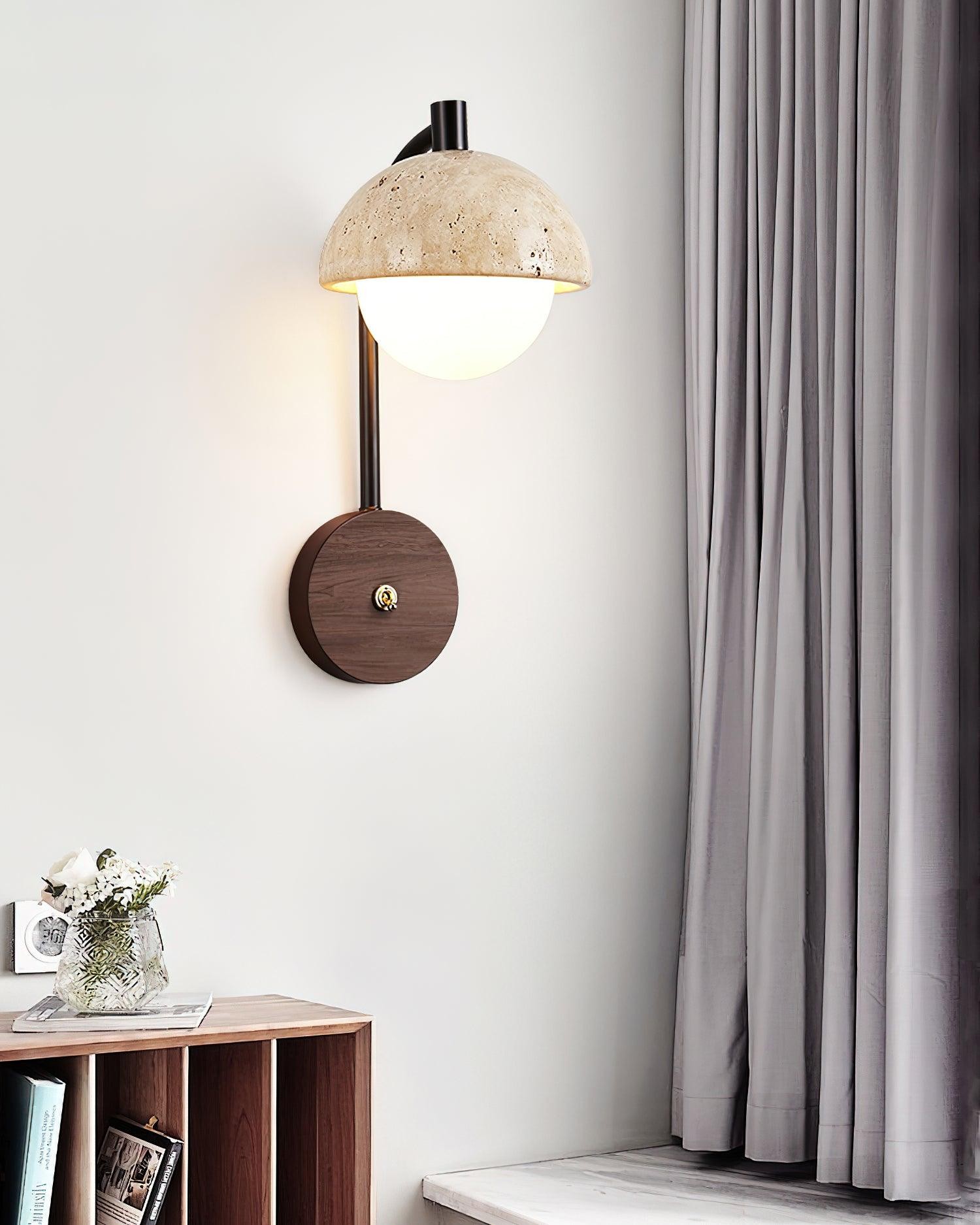 Retro schijfbal nachtkastje wandlamp HL829