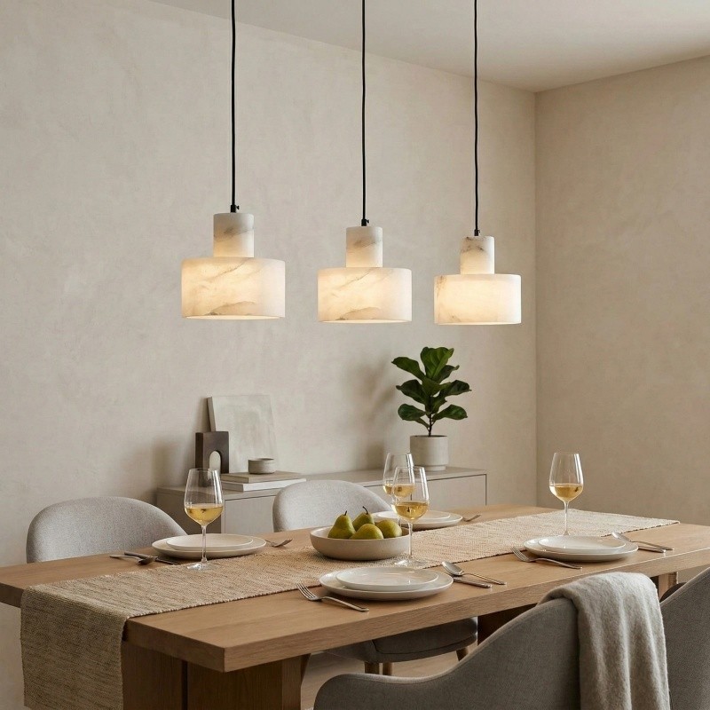 Cylorion Alabaster hanglamp - Moderne minimalistische hanglamp voor de eetkamer HL2498