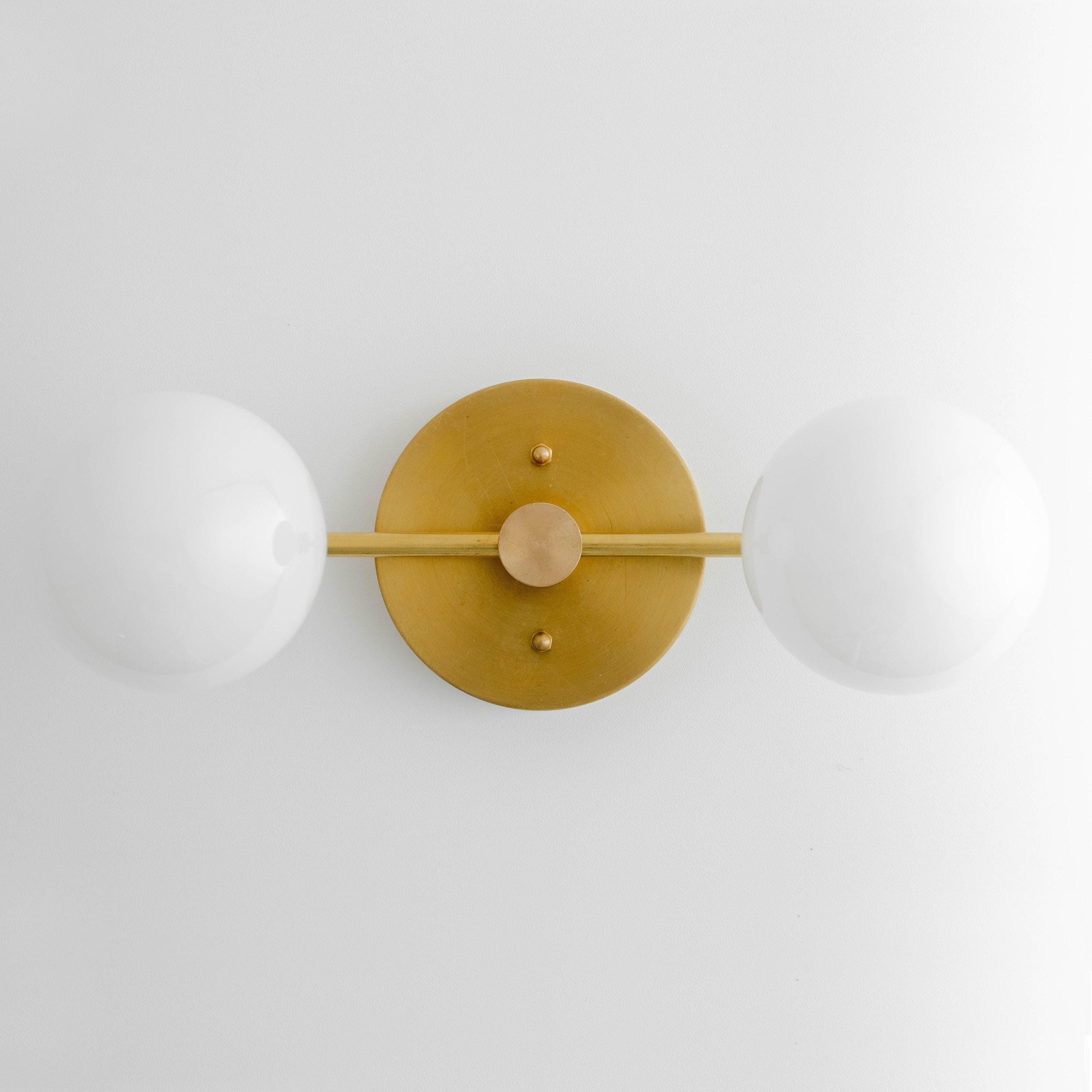 Glorica Glazen Badkamerlamp - Moderne Wandlamp van Messing voor Badkamerstijl HL1680