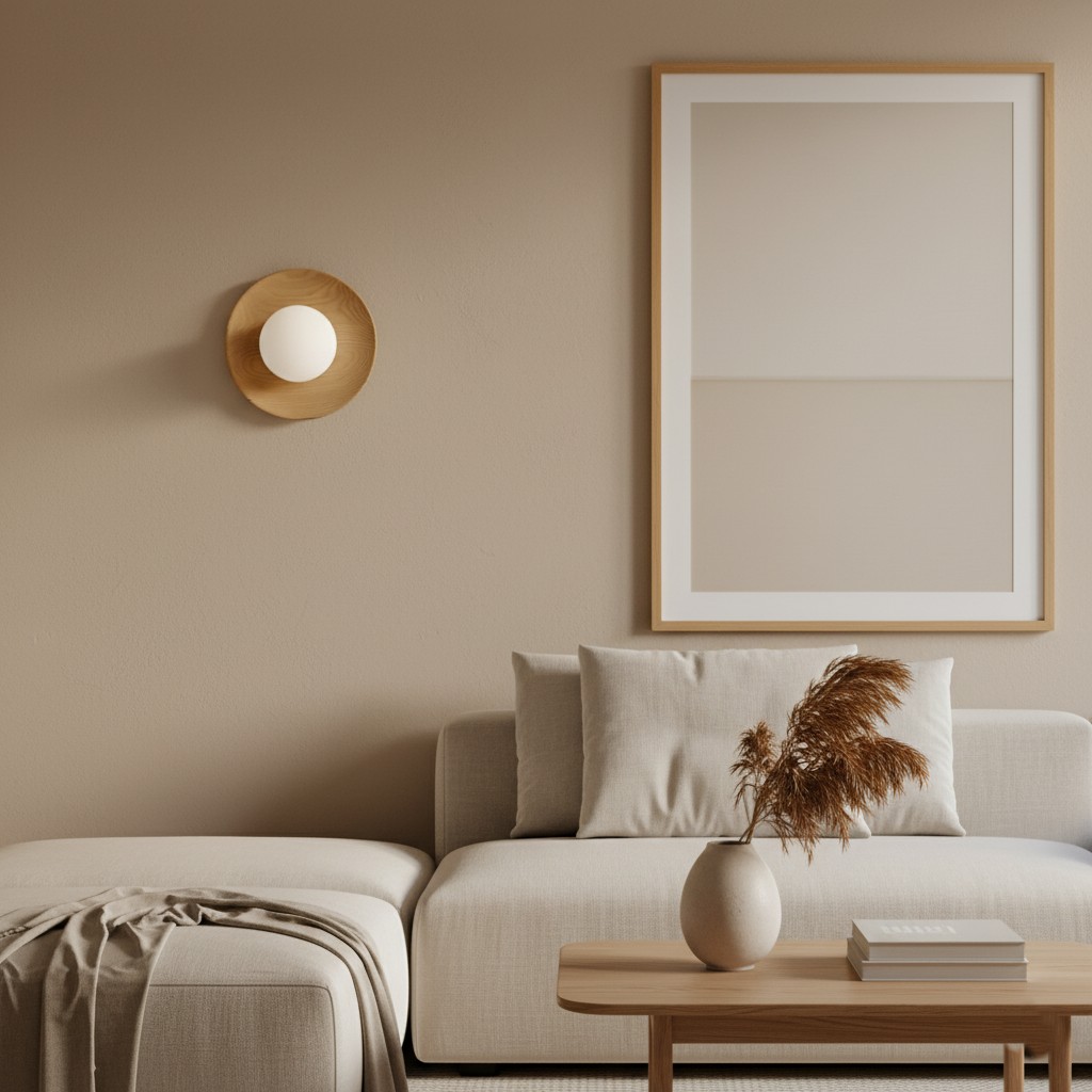Scandinavische minimalistische LED-wandlamp van natuurlijk hout HL3333
