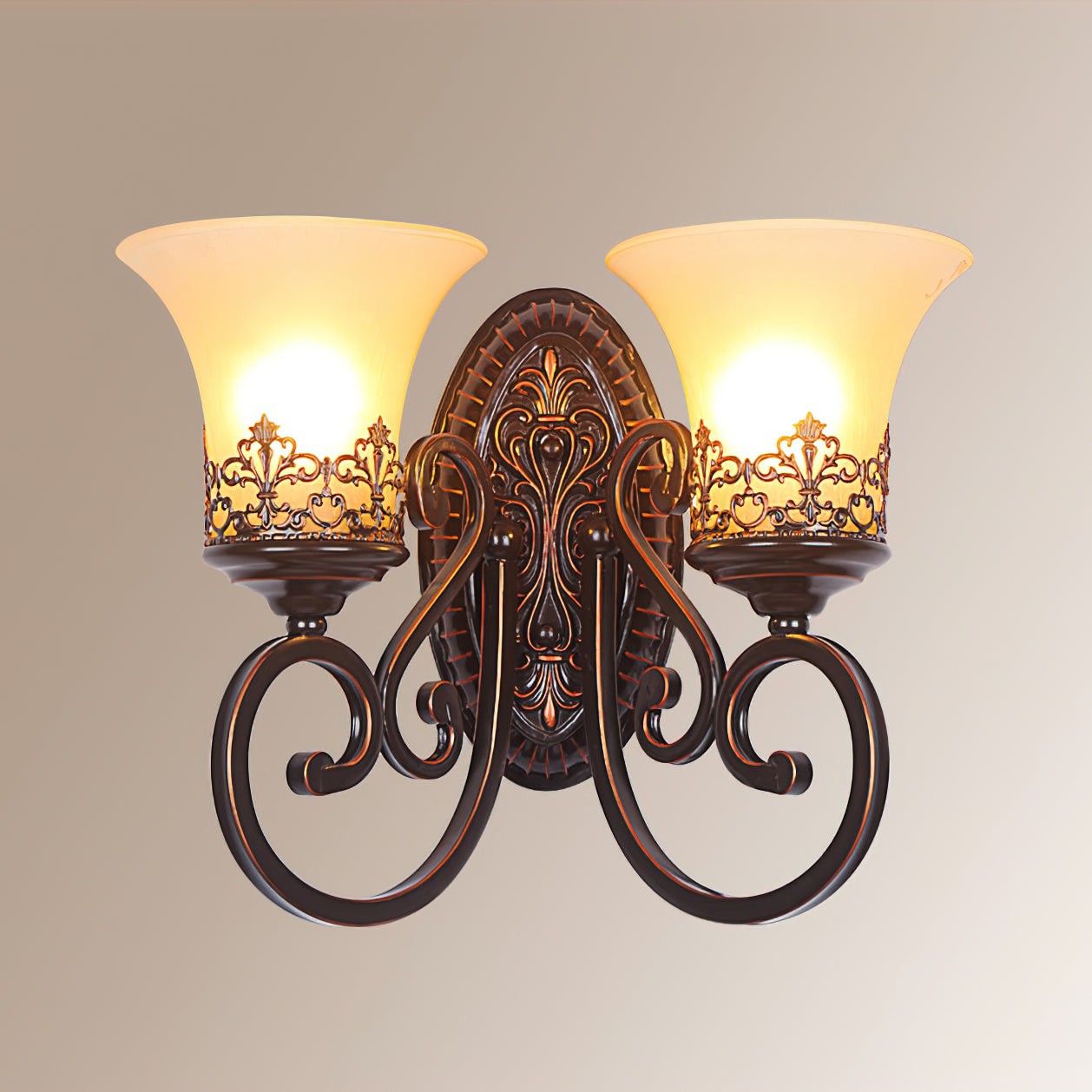 Grote Zwarte Baard Wandlamp HL1159