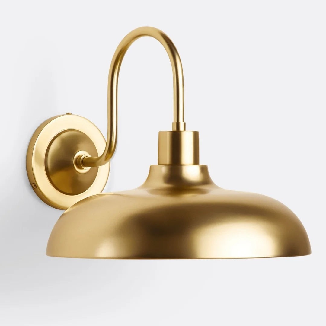 Velara Industriële Metalen Rustieke Koepel Wandlamp - Klassieke Gebogen Buitenwandlamp voor Veranda en Terras HL2435