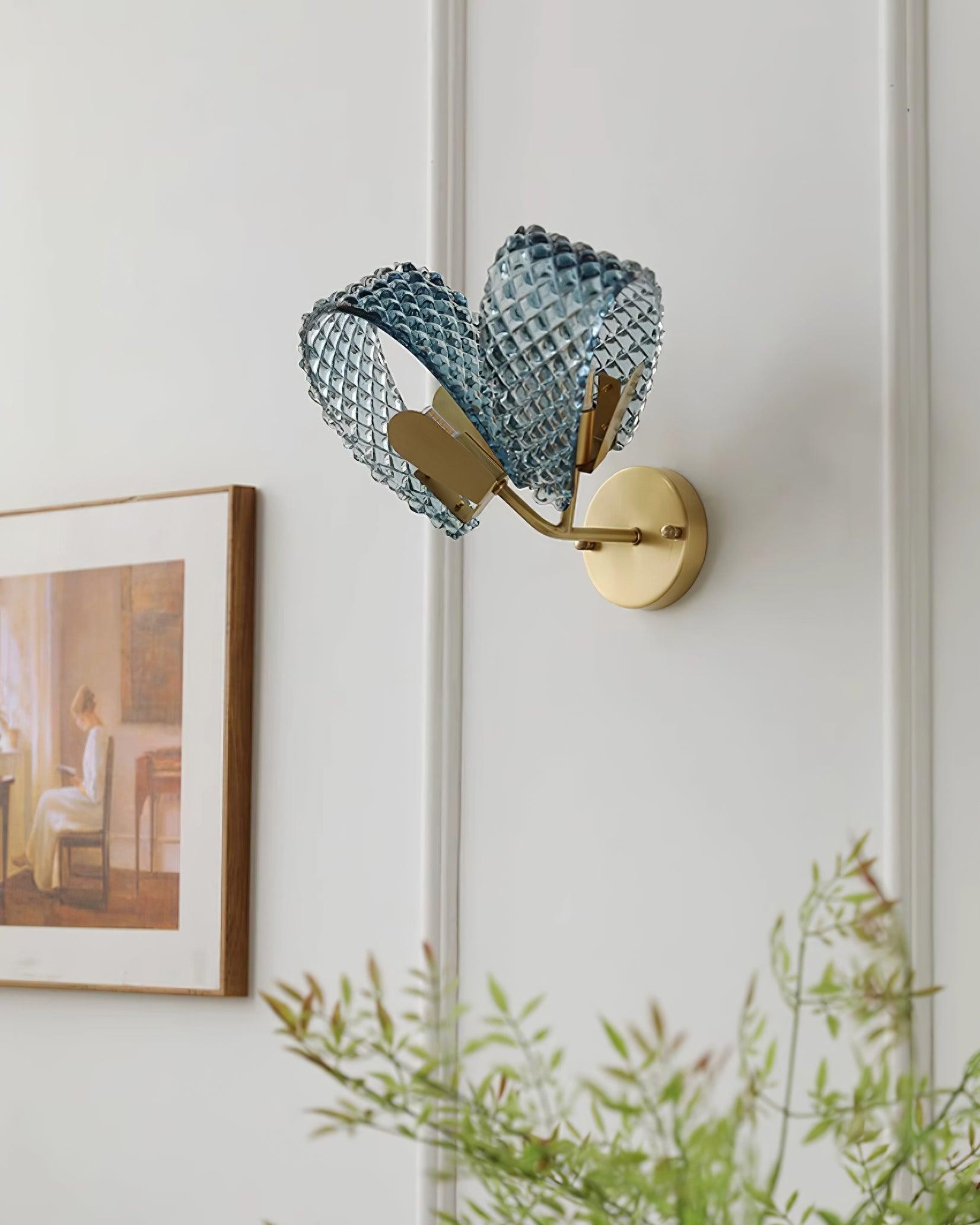 Creatieve Licht Luxe Blauwe Lint Wandlamp HL381