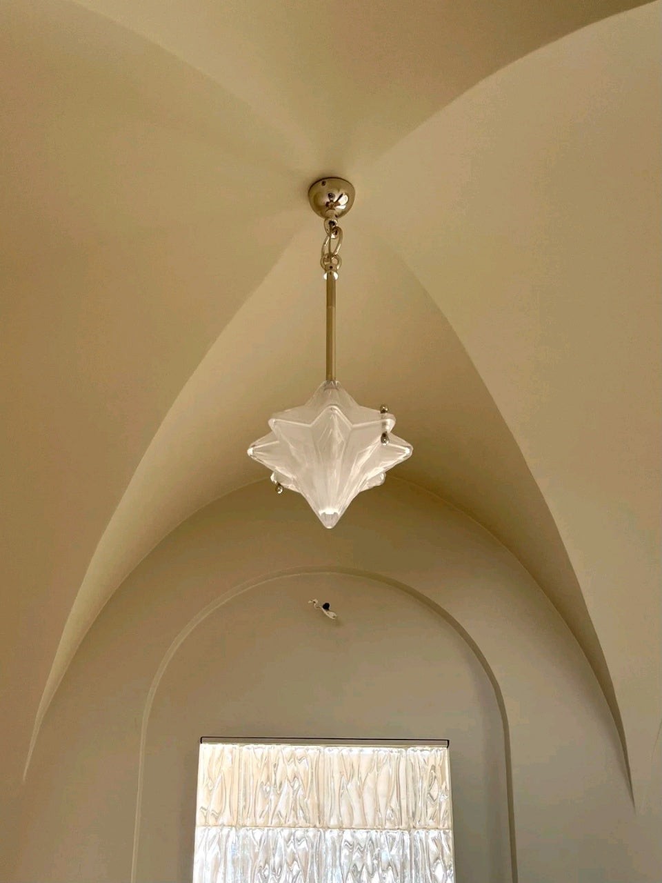 Art Deco Astris Elara Star hanglamp - hanglamp van matglas met geometrische stijl HL1792