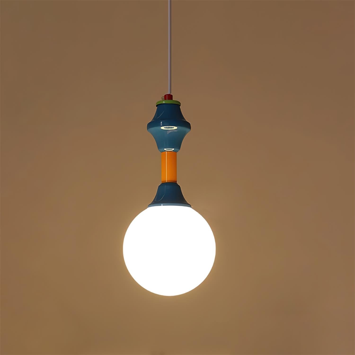 Franse blauw-witte sfeer hanglamp HL907