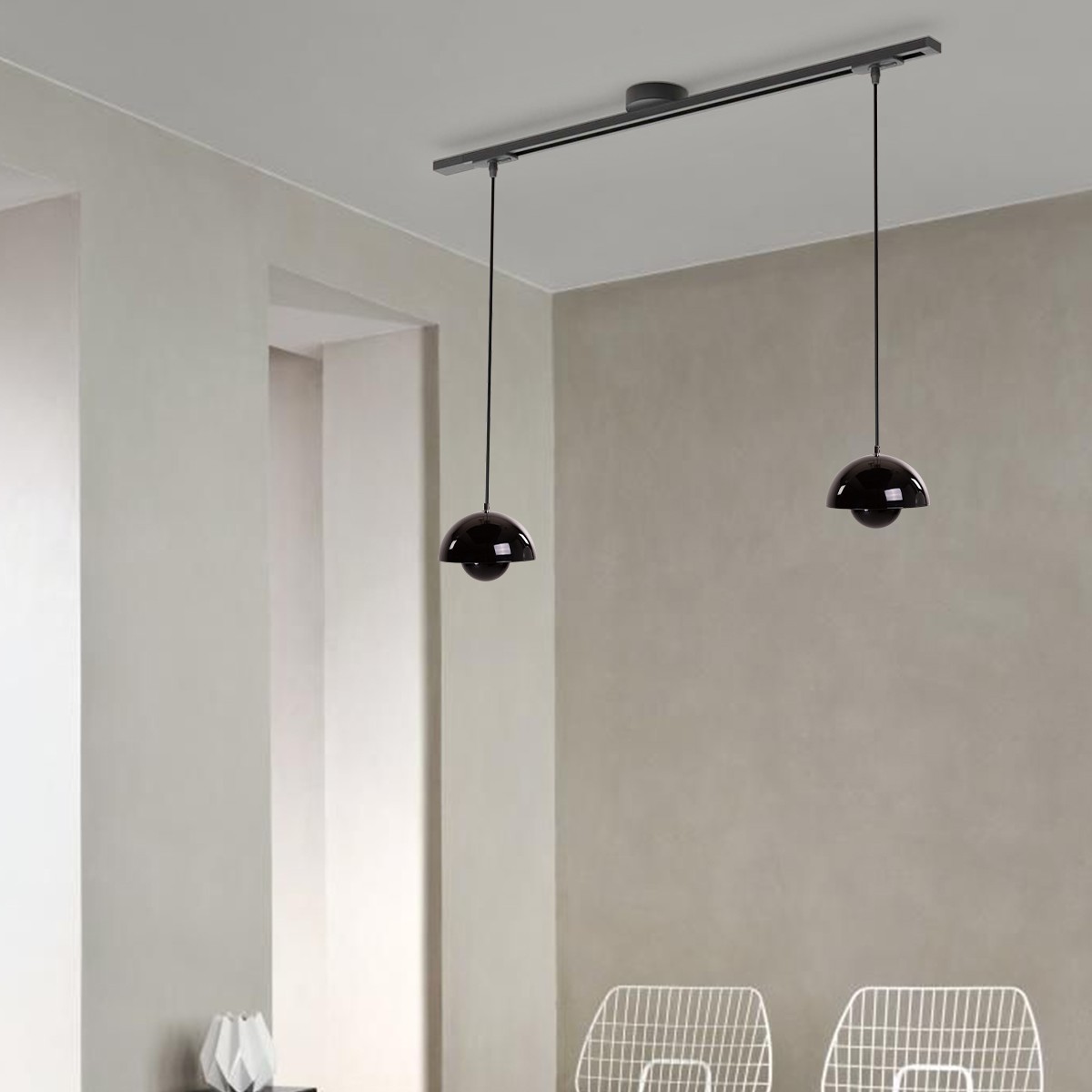 Zwenkarm enkel ophangsysteem voor een hanglamp HL202
