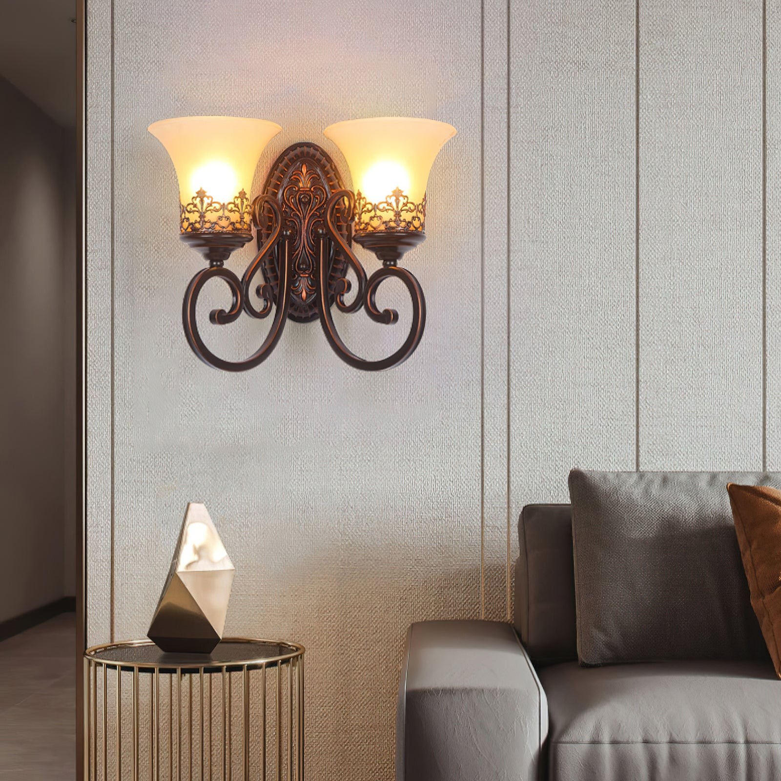 Grote Zwarte Baard Wandlamp HL1159