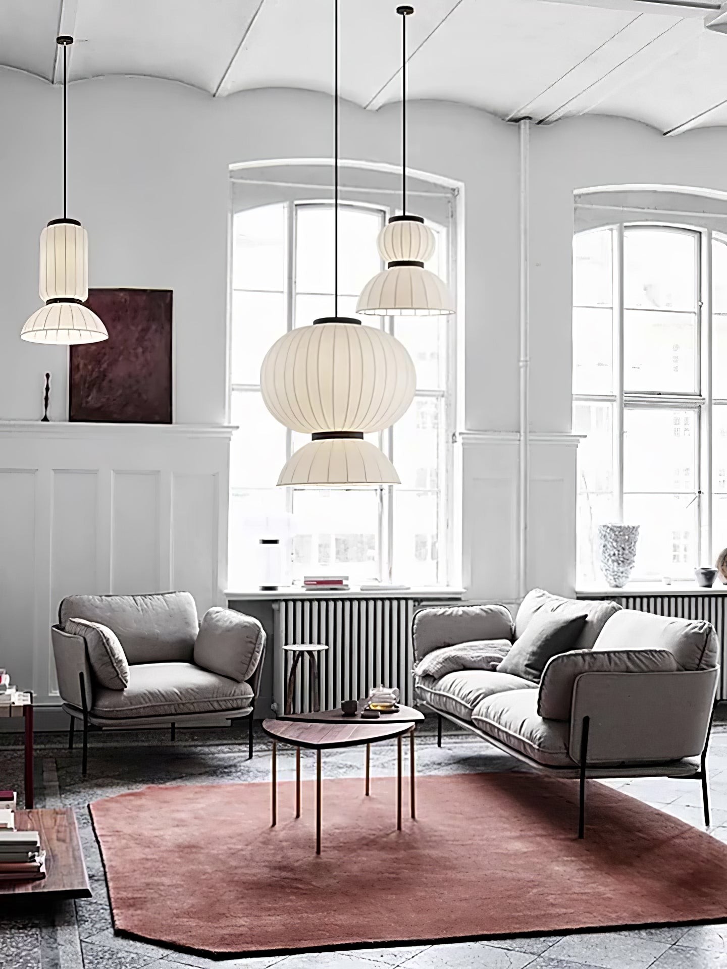 Moerbei Zijden Lantaarn Hanglamp HL680