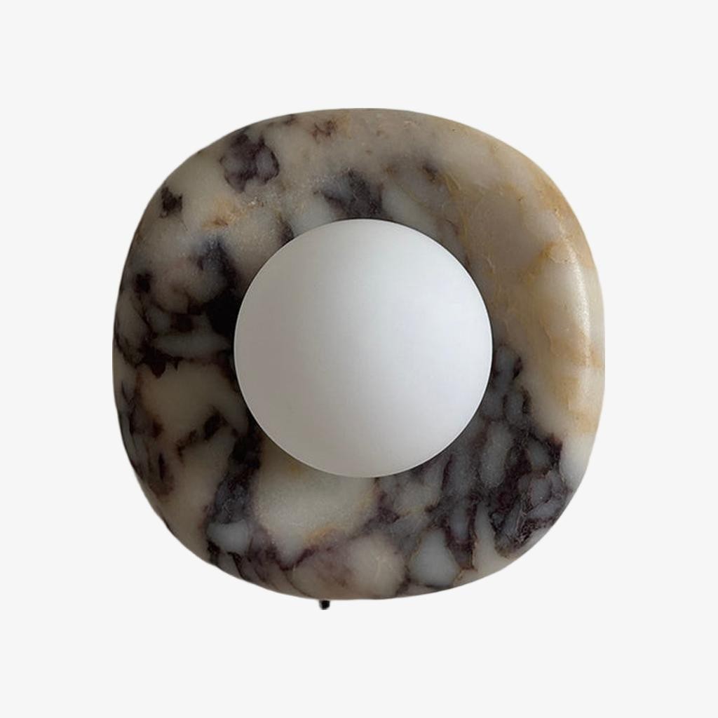 Oria moderne vierkante of ronde jade wandlamp met albasten kap voor slaapkamer of badkamer (HL2552)