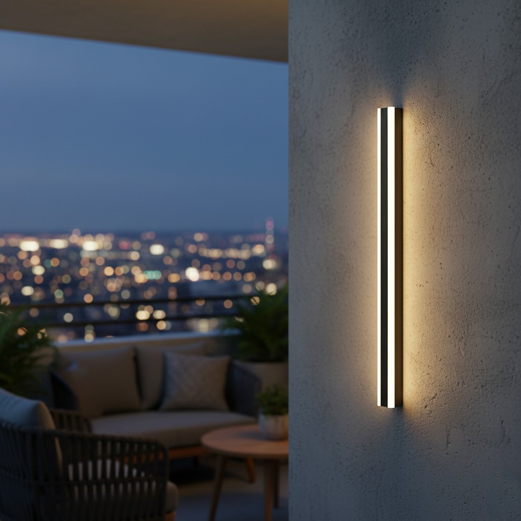 Edge Smooth Minimalistische Lineaire Metalen Buitenwandlamp HL3518