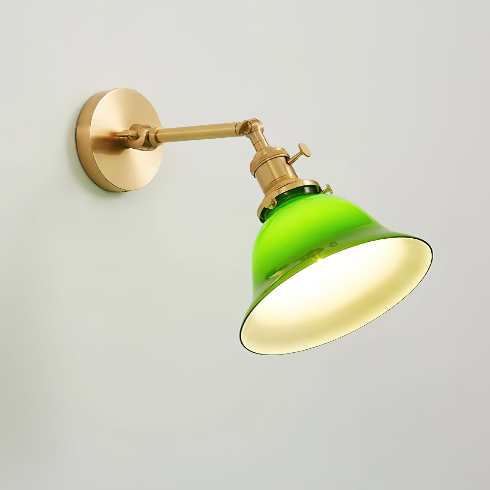 Gepersonaliseerde groene klokvormige wandlamp HL538