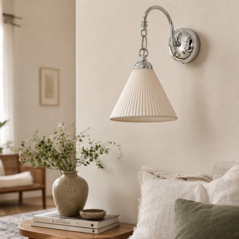 Cazelle Franse stijl wandlamp met bloemenmotief - Artistieke retro wandlamp voor sfeerverlichting HL3587