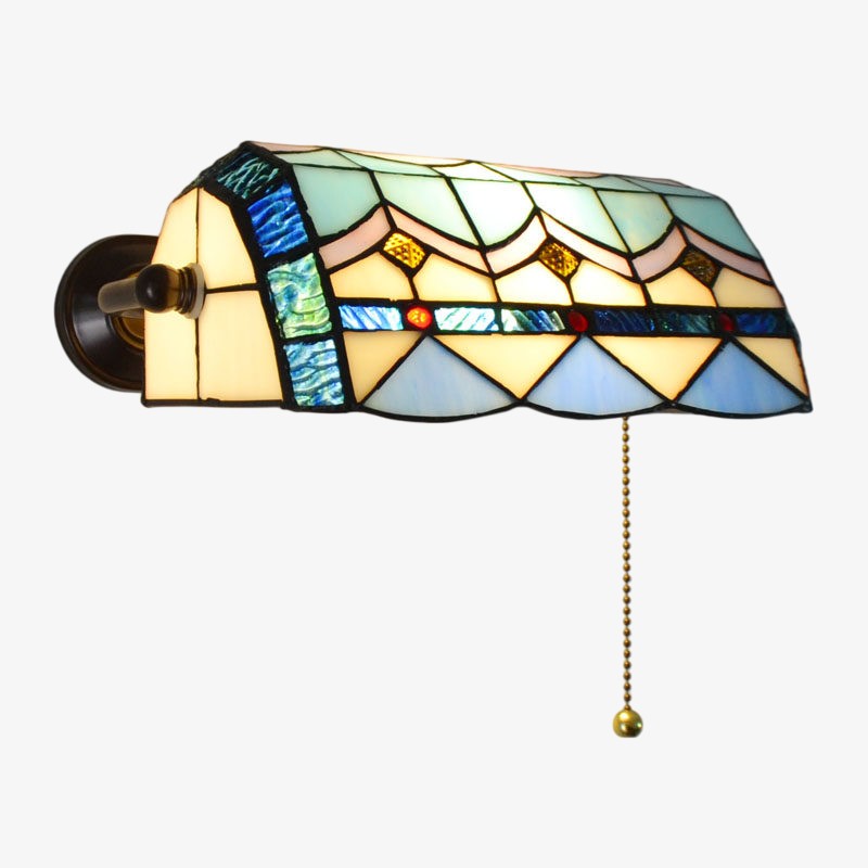 TF Tivanny Wandlamp met bloemenmotief en glas-in-lood - Tiffany-geïnspireerde wandlamp voor slaapkamer of hal HL3546
