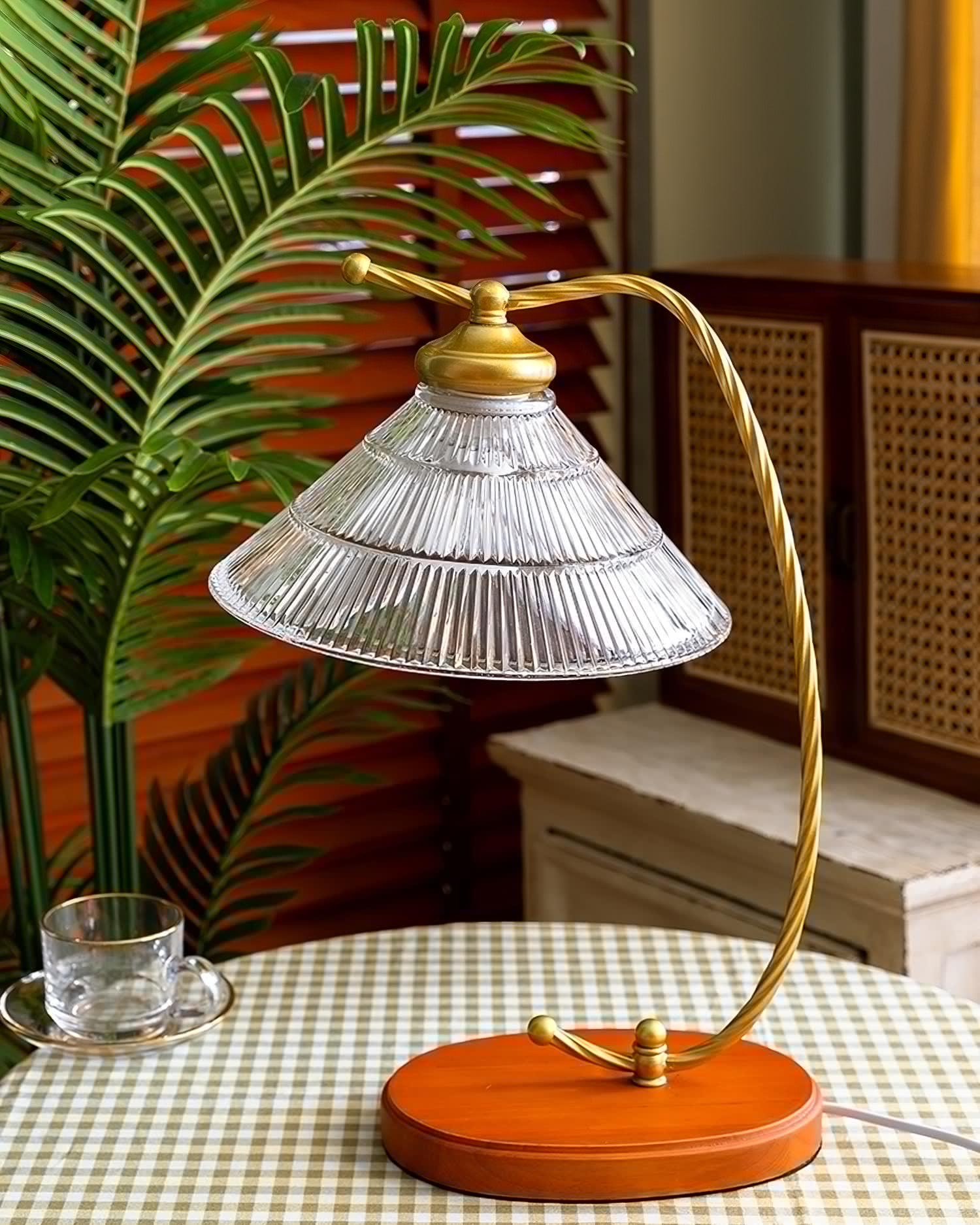 Glazen kap Vintage leeslamp HL565