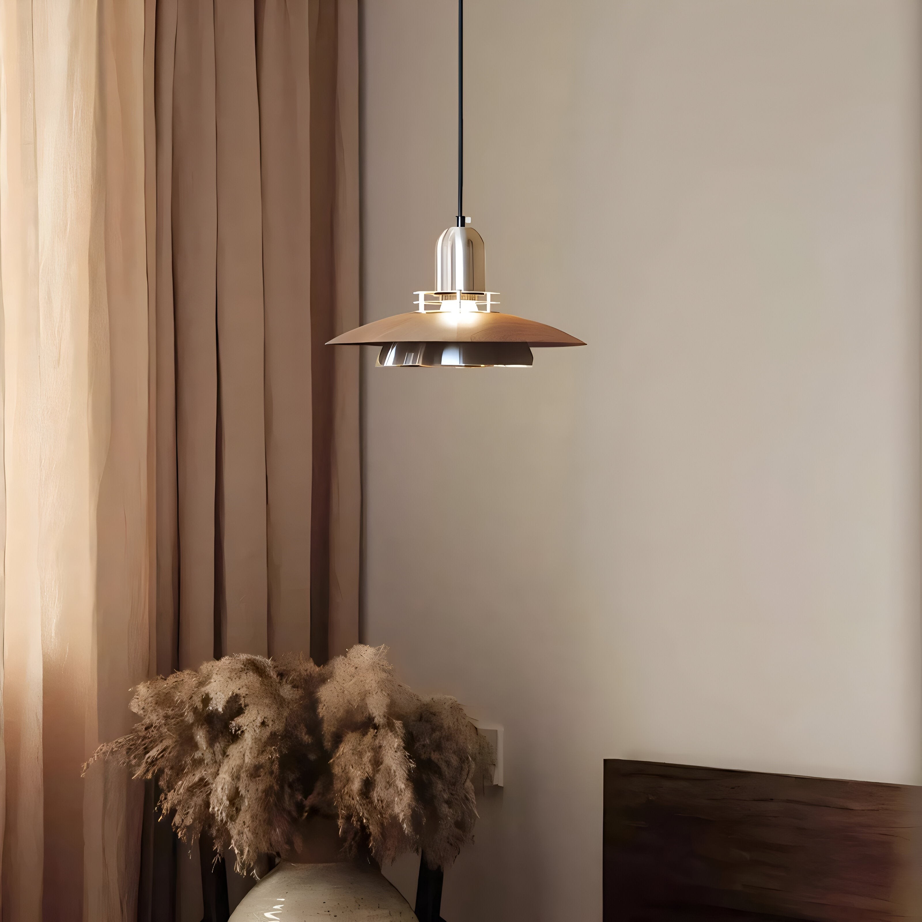 Retro middeleeuwse metalen vliegende schotel hanglamp HL1239