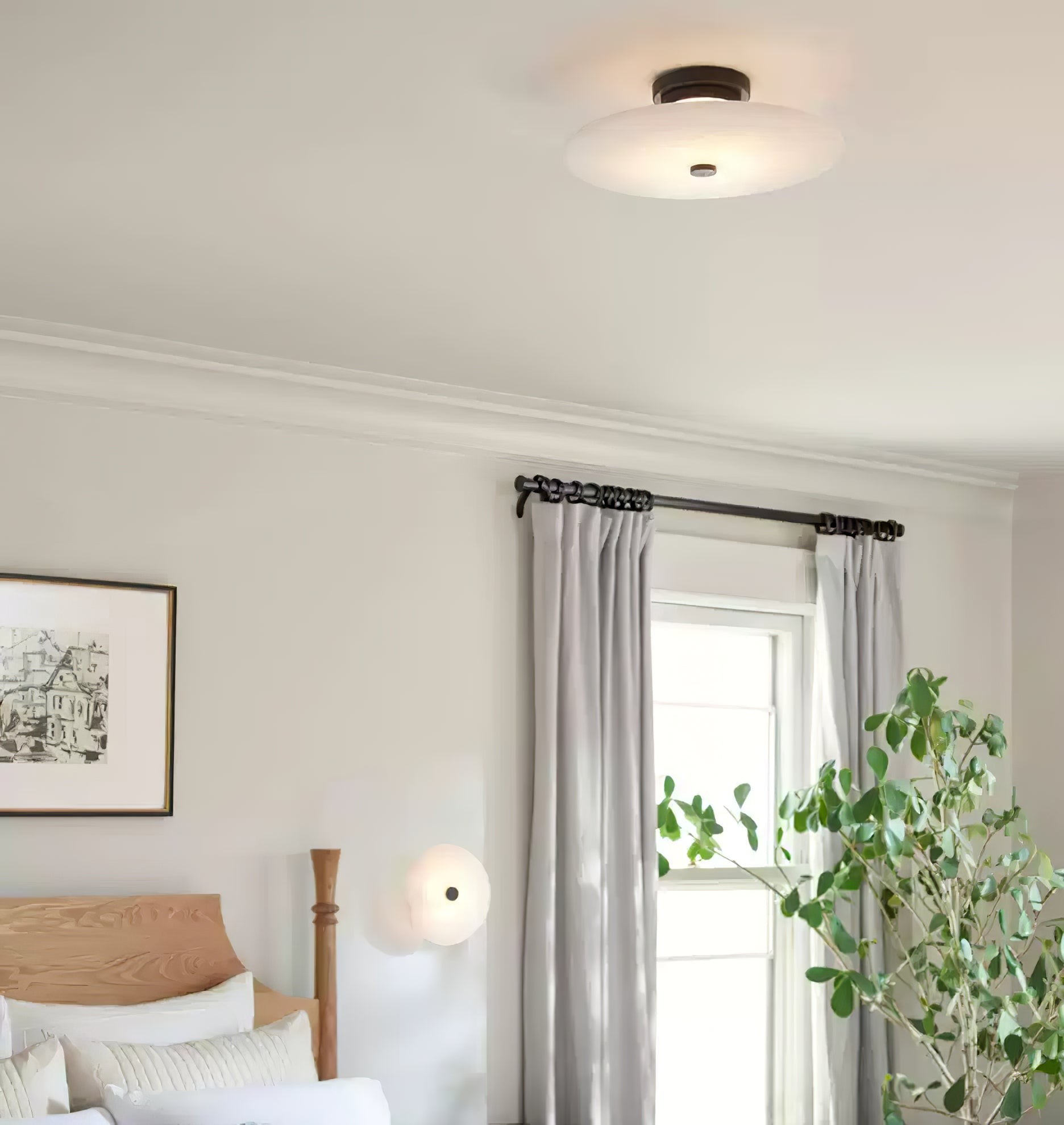 Ankeny alabaster plafondlamp HL2957