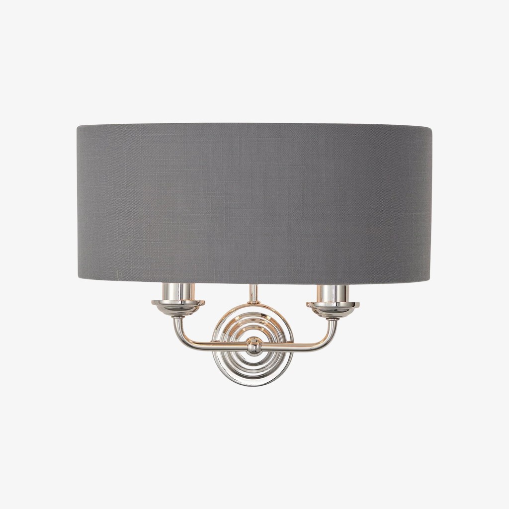 Tela Classic wandlamp met stoffen kap - Elegante wandlamp met metalen afwerking voor woonkamer/slaapkamer HL2025