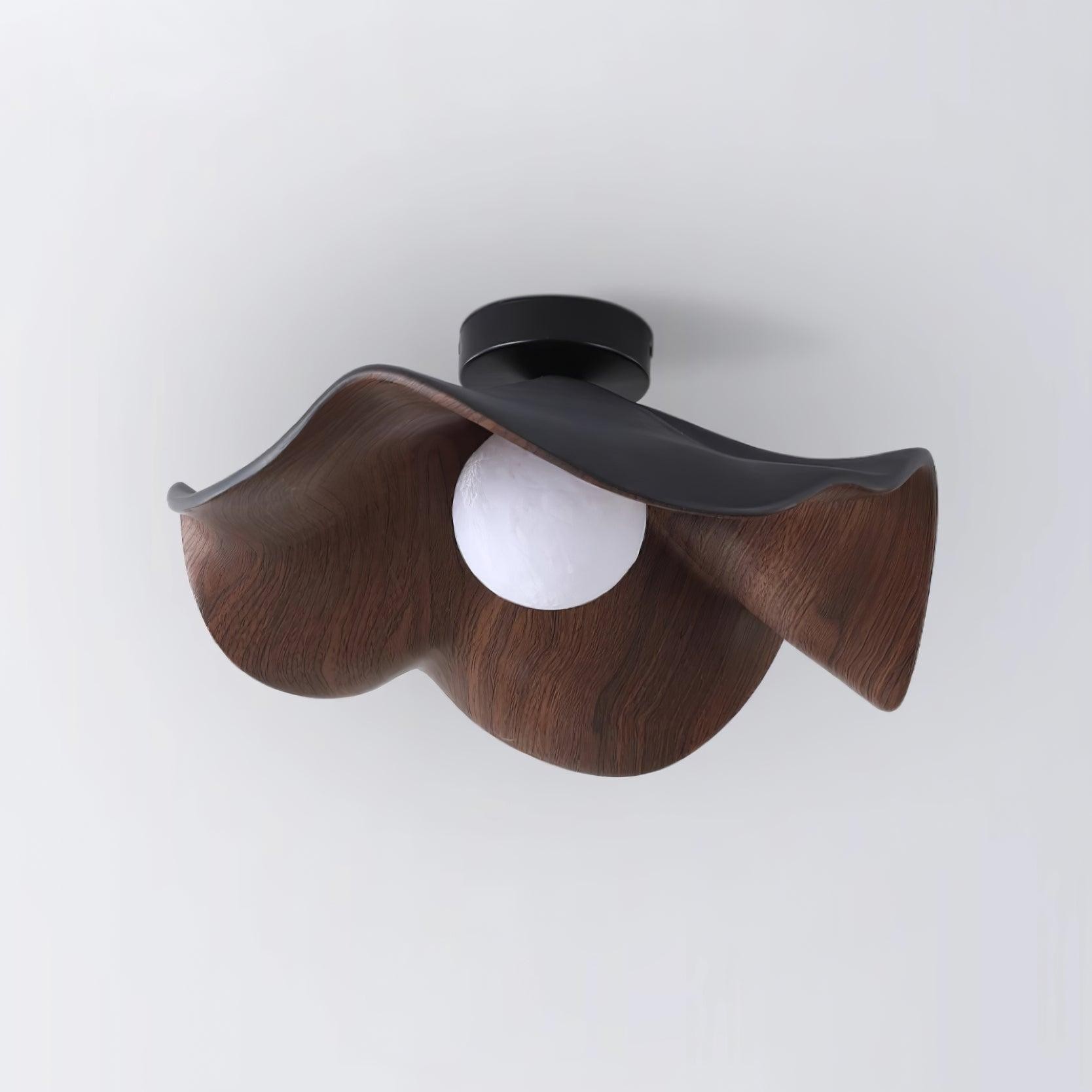Nieuwe moderne eenvoudige plafondlamp met walnootnerf HL510