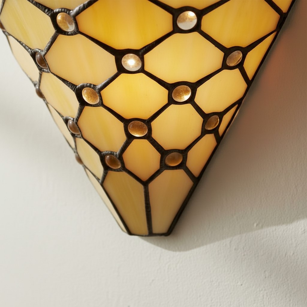 TF Pearl Elegante Glazen Wandlamp - Wandlamp voor Woonkamer, Slaapkamer of Hal HL2018