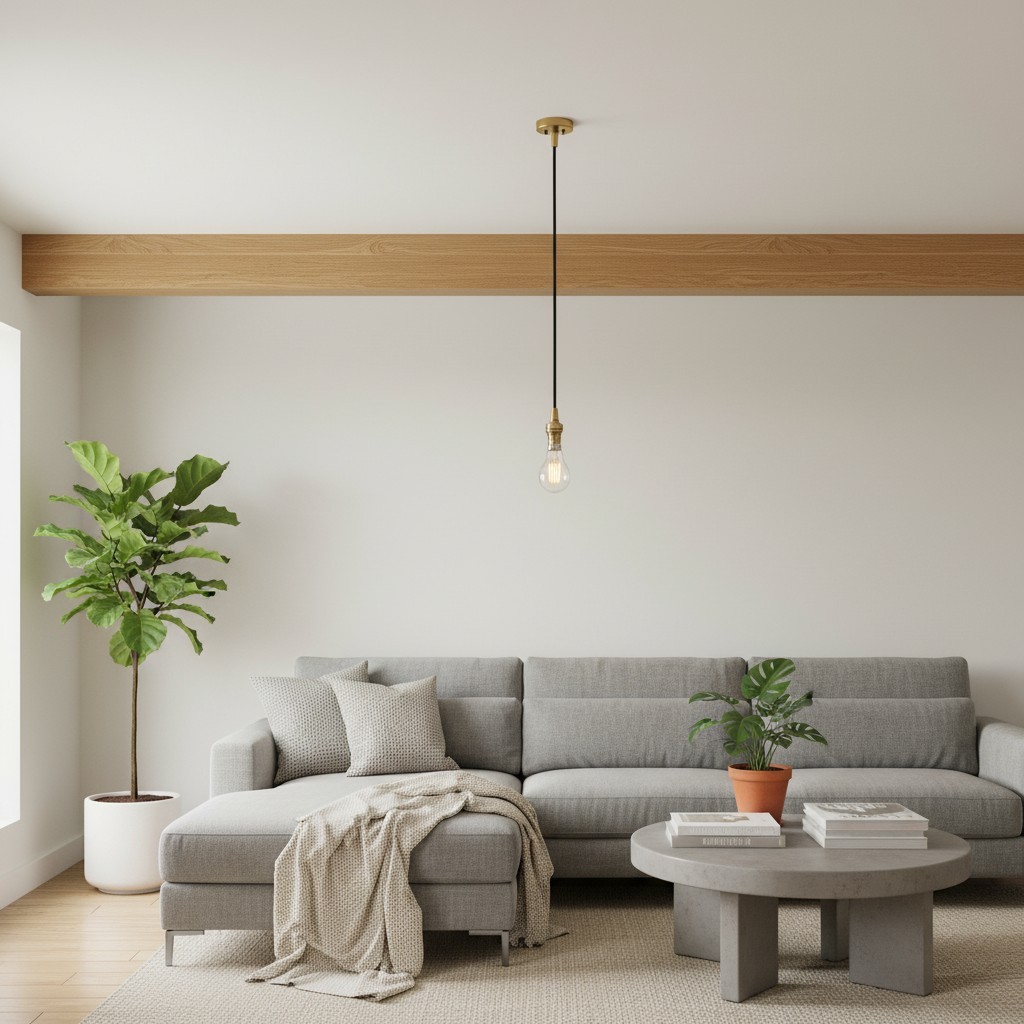 Plaitar Moderne Messing Hanglamp - Minimalistische Plafondlamp met Gevlochten Snoer voor Gang HL2190