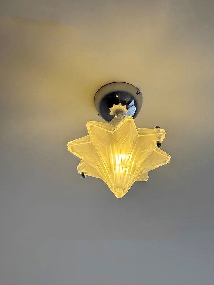 Art Deco Star Plafondlamp - Gematteerd glazen armatuur voor hal en entree - Astris Ceres HL1793