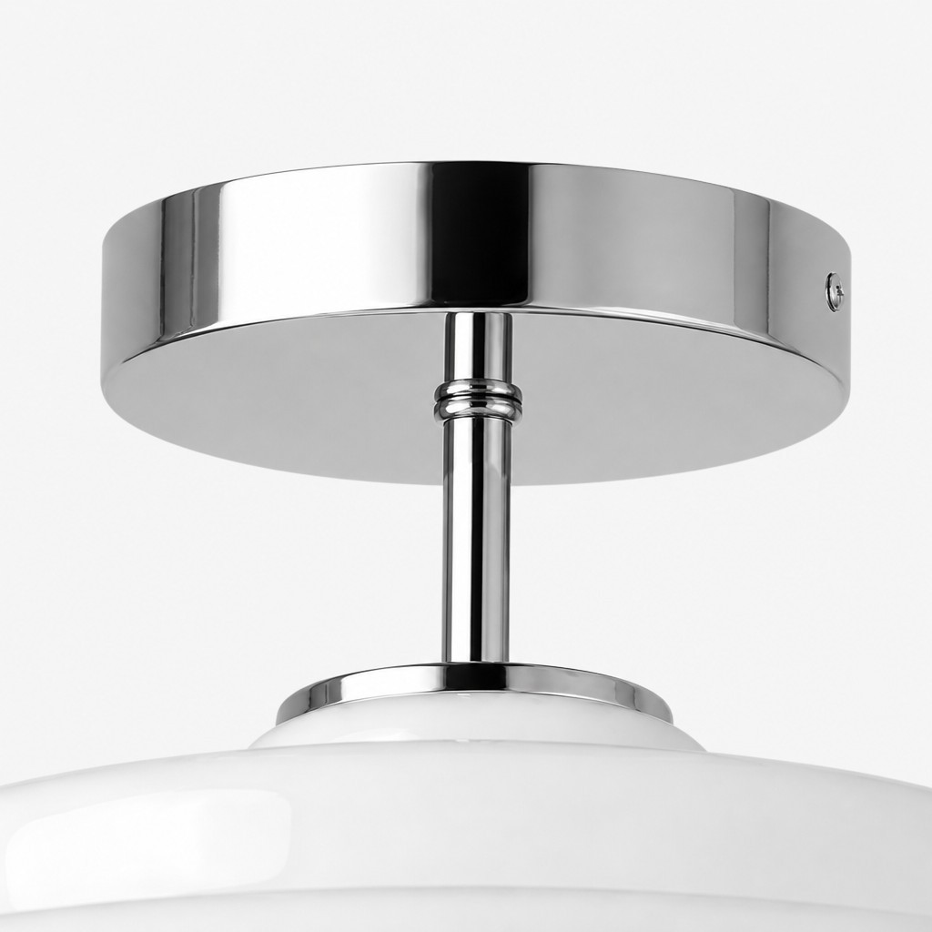 Koloro glazen plafondlamp - gelaagde, afgeronde lampenkap voor hal of garderobe HL3581