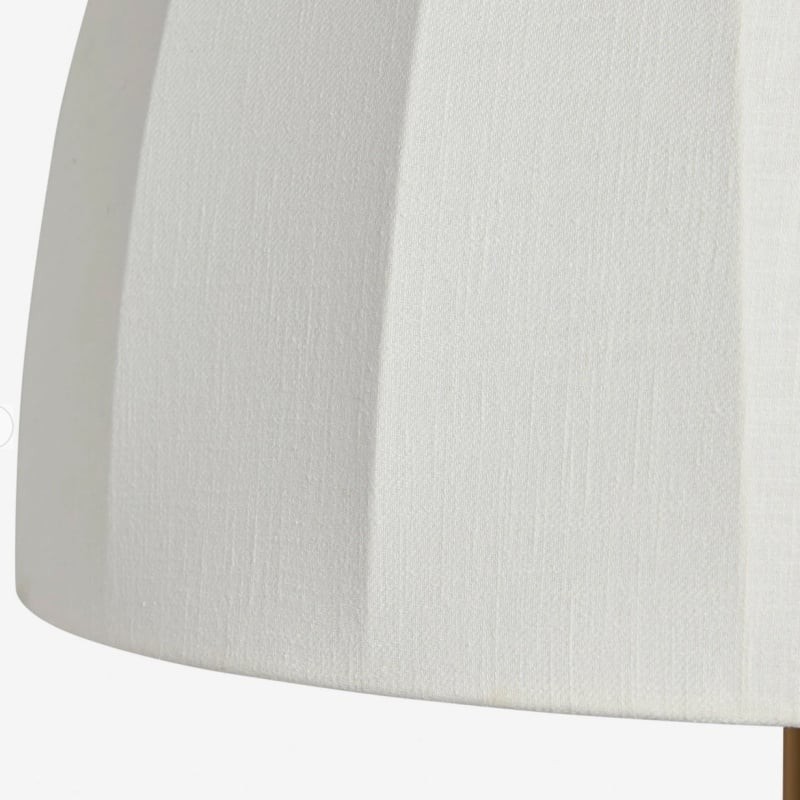 Vellaro messing vloerlamp met stoffen kap - Moderne staande lamp voor woonkamer of slaapkamer HL1876