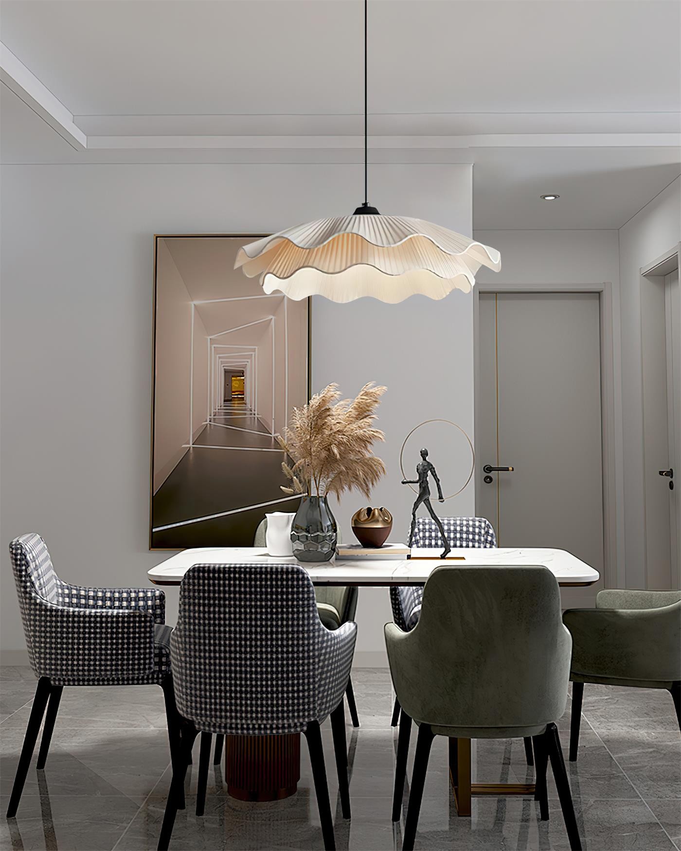 Franse stijl witte hanglamp HL917