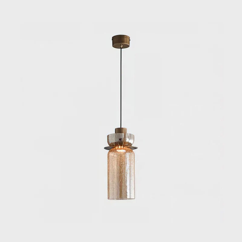 Retro hanglamp van gebarsten glas HL1253